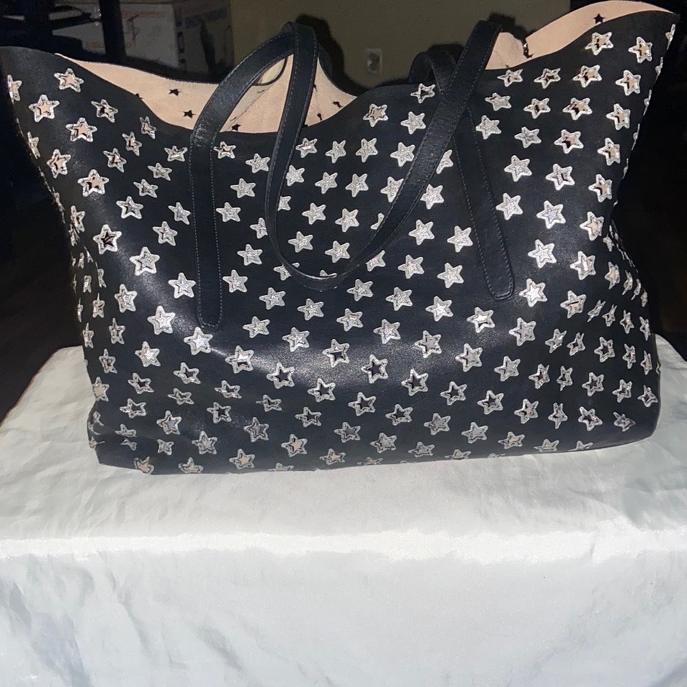 /traded/Jimmy Choo: Sofia, Pimlico Star ⭐️ Punching 🥊 Tote Bag Silver &Black - Picture 4 of 16